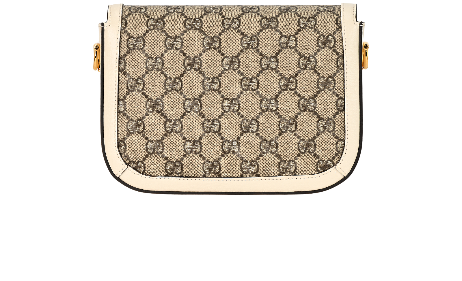 Horsebit 1955 Crossbody, &pound;1,100, Handbags, Beige/Cream, Canvas/Leather, Back view